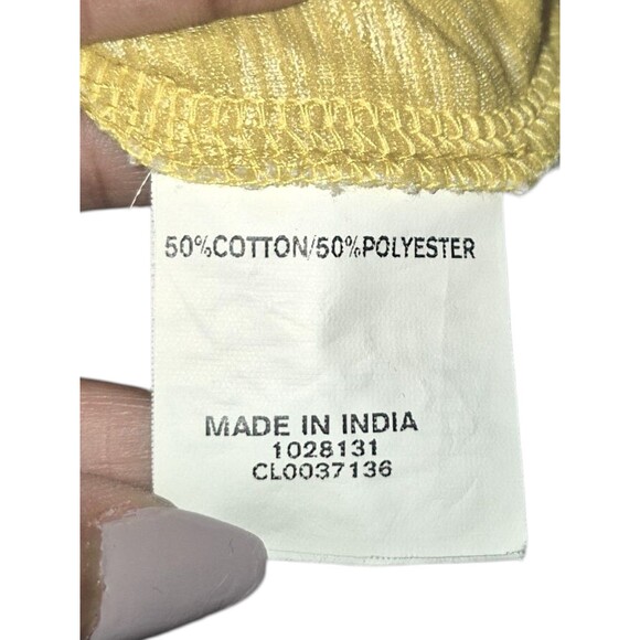 eShakti Midi Size M Yellow White Shift Raised Jacquard Pattern Party Dress - Picture 5 of 6